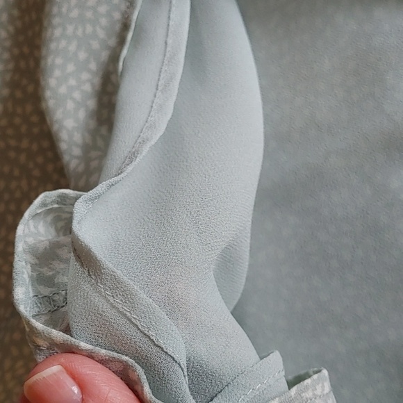 Lightweight Women's Lined Sleeveless Pale Green & White Blouse/Tunic 3X - Picture 9 of 9